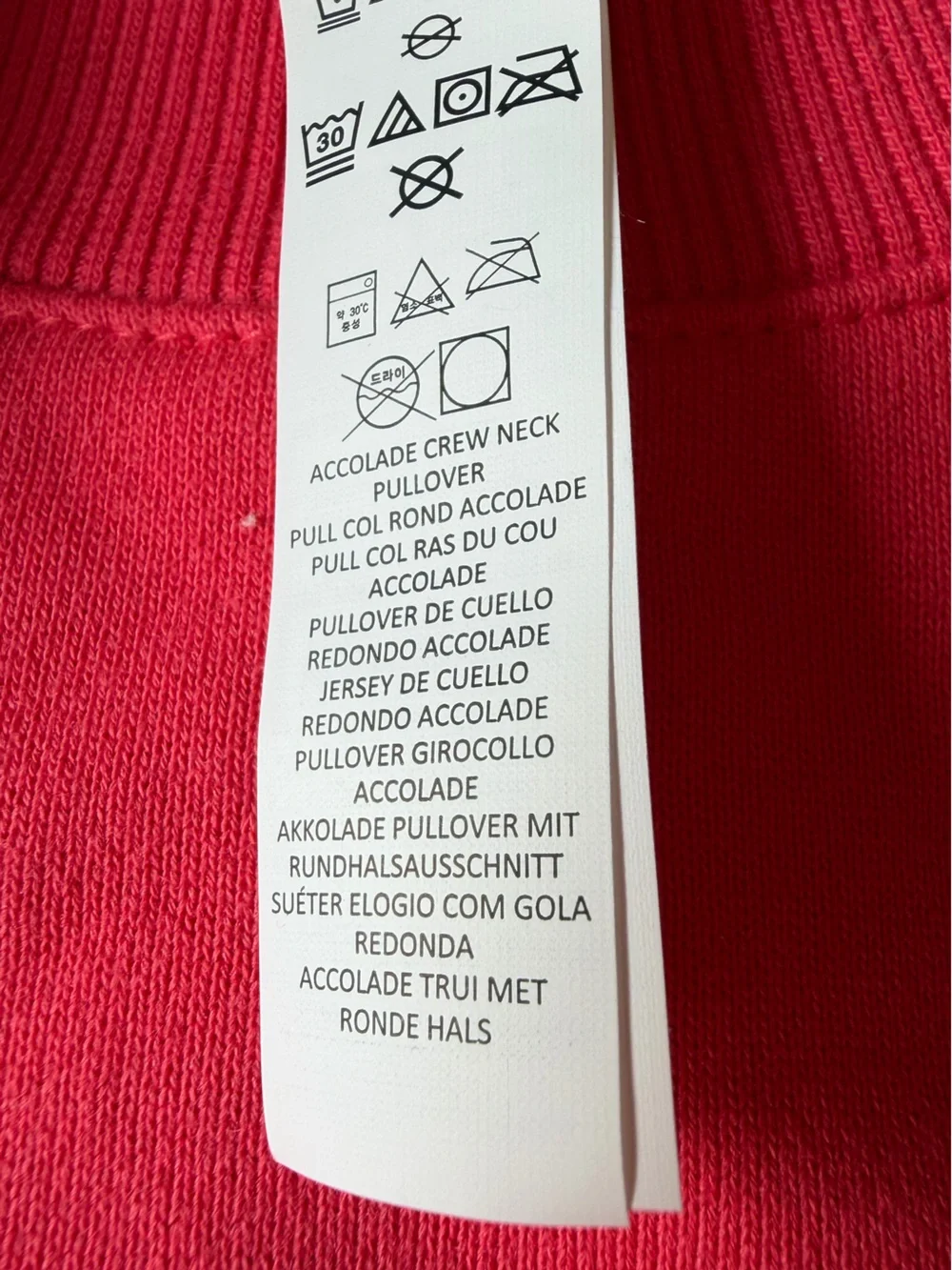 Alo accolade candy red crew neck sweatshirt NWT large